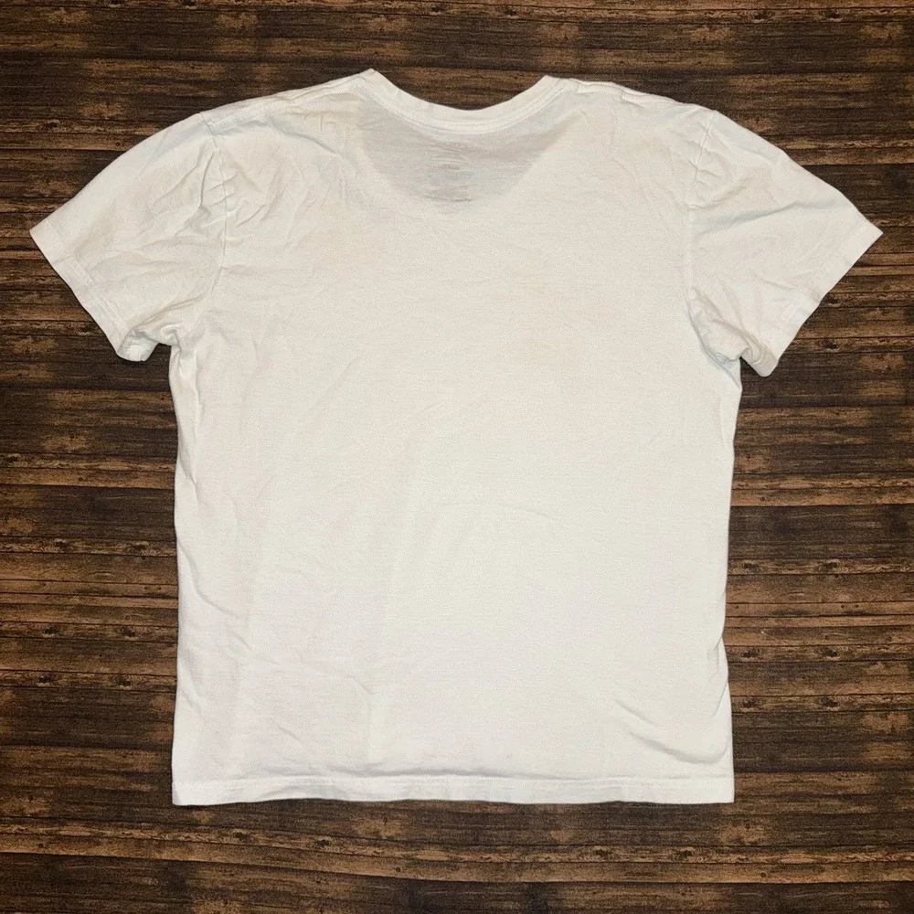Polo Ralph Lauren Shirt Men M White Good V-Neck Polo Pony Classic Fit